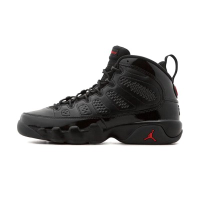 Air Jordan 9 Retro "ブレッドパテント" 302370-014 - ブラックパテントレザーとレッドバスケットボールスニーカー