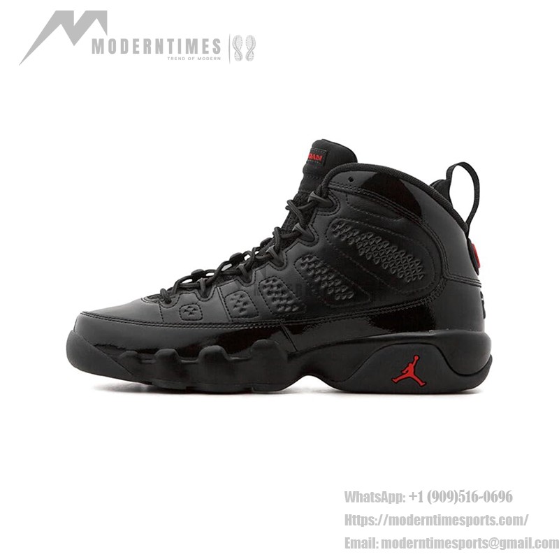 Air Jordan 9 Retro "Bred Patent" 302370-014 Air Jordan 9 Retro "Bred Patent" ブラックパテントレザーとレッドバスケットボールスニーカー