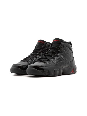 Air Jordan 9 Retro "Bred Patent" 302370-014 - Black Patent Leather and Red Basketball Sneakers