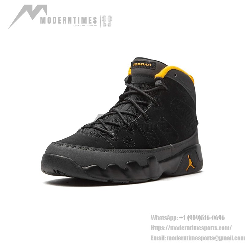 Air Jordan 9 Retro "Dark Charcoal University Gold" 401811-070 Air Jordan 9 Retro "Dark Charcoal University Gold" ブラック・ゴールドバスケットボールスニーカー