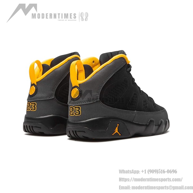 Air Jordan 9 Retro "Dark Charcoal University Gold" 401811-070 Air Jordan 9 Retro "Dark Charcoal University Gold" ブラック・ゴールドバスケットボールスニーカー