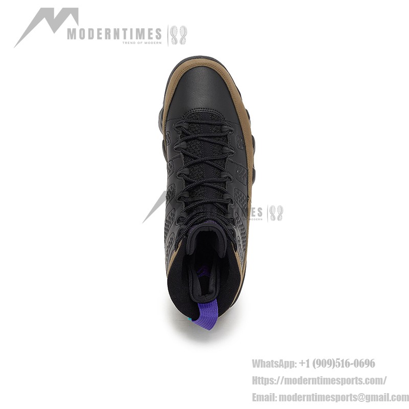 Air Jordan 9 Retro "Light Olive" CT8019-034 Air Jordan 9 Retro "Light Olive" クラシックなブラックとオリーブのバスケットボールスニーカー