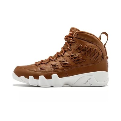 Air Jordan 9 Retro Pinnacle "ベースボールグローブ" AH6233-903 - 高級感のあるブラウンレザーバスケットボールスニーカー