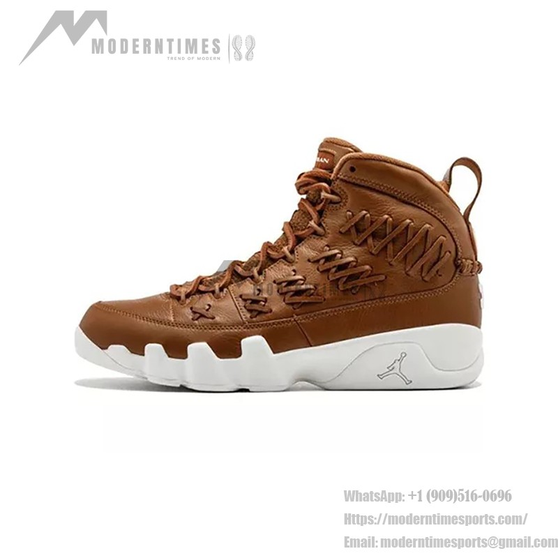 Air Jordan 9 Retro Pinnacle "Baseball Glove" AH6233-903 Air Jordan 9 Retro Pinnacle "Baseball Glove" 高級感のあるブラウンレザーバスケットボールスニーカー