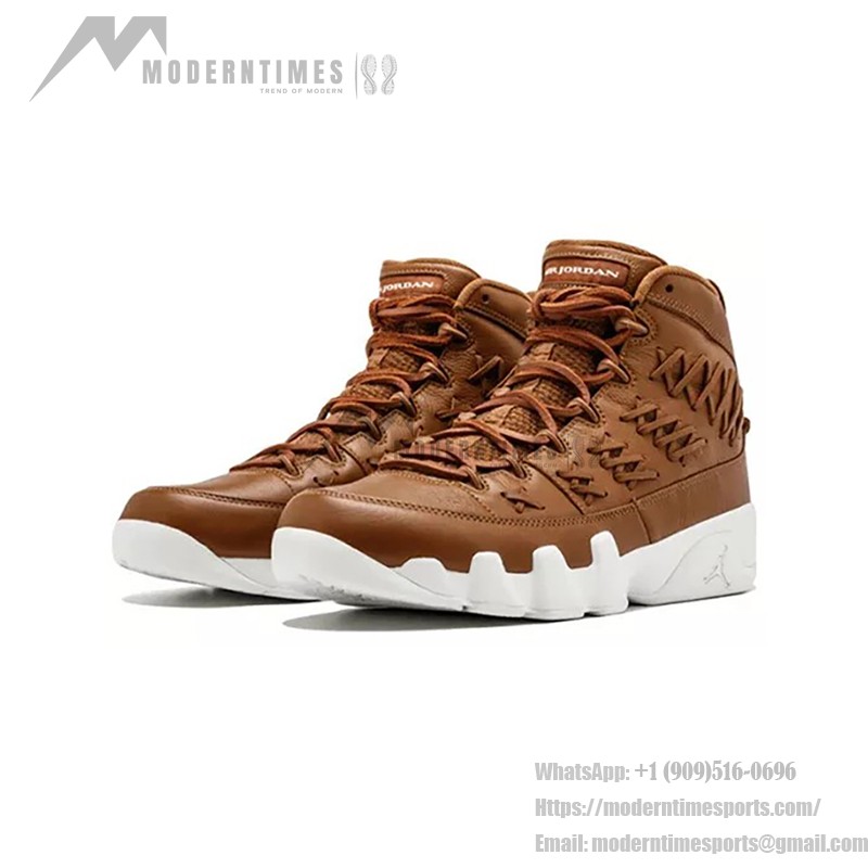 Air Jordan 9 Retro Pinnacle "Baseball Glove" AH6233-903 Air Jordan 9 Retro Pinnacle "Baseball Glove" 高級感のあるブラウンレザーバスケットボールスニーカー