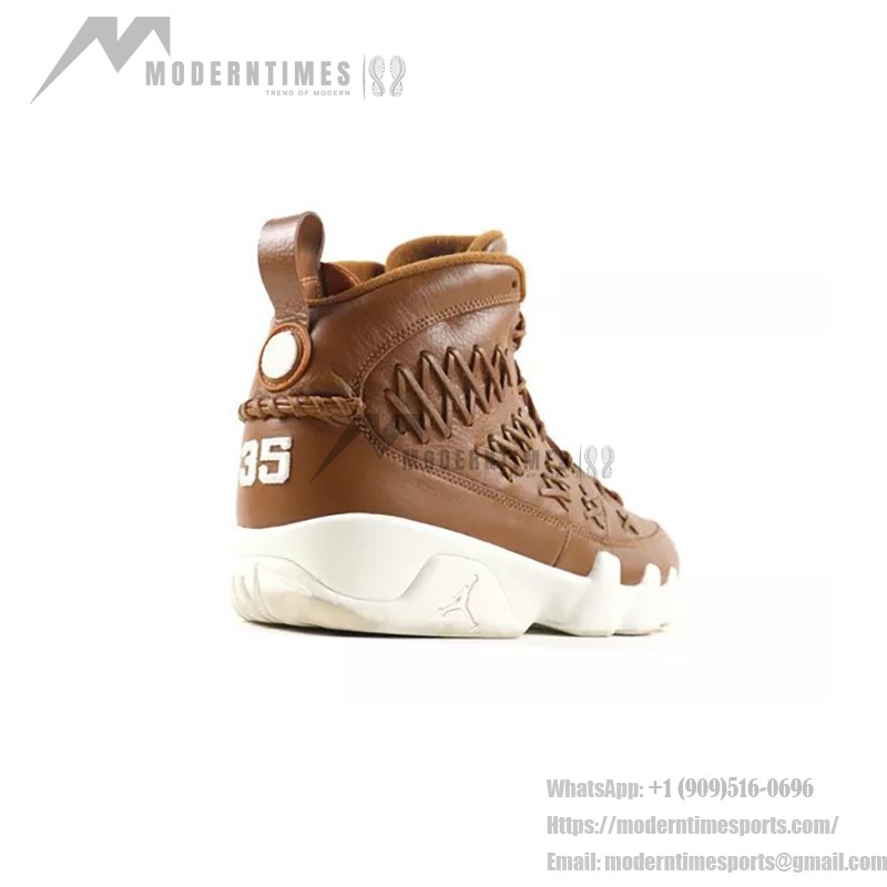 Air Jordan 9 Retro Pinnacle "Baseball Glove" AH6233-903 Air Jordan 9 Retro Pinnacle "Baseball Glove" 高級感のあるブラウンレザーバスケットボールスニーカー