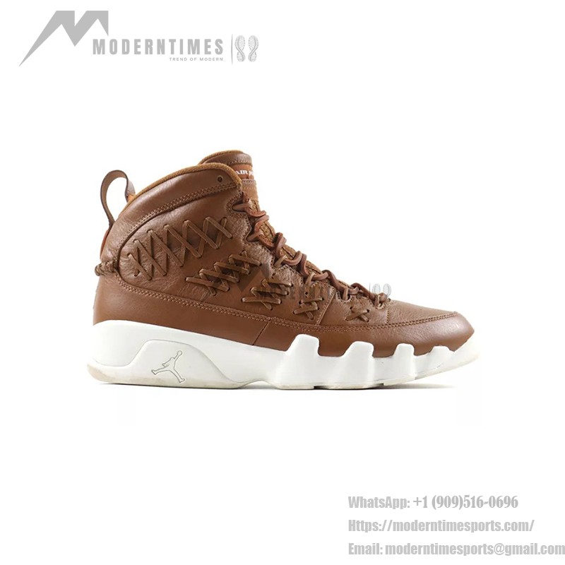 Air Jordan 9 Retro Pinnacle "Baseball Glove" AH6233-903 Air Jordan 9 Retro Pinnacle "Baseball Glove" 高級感のあるブラウンレザーバスケットボールスニーカー