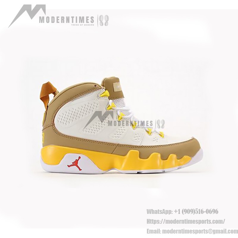 Air Jordan 9 Retro "White Yellow Brown" CT8019-600 Air Jordan 9 Retro "White Yellow Brown" クラシックバスケットボールスニーカー