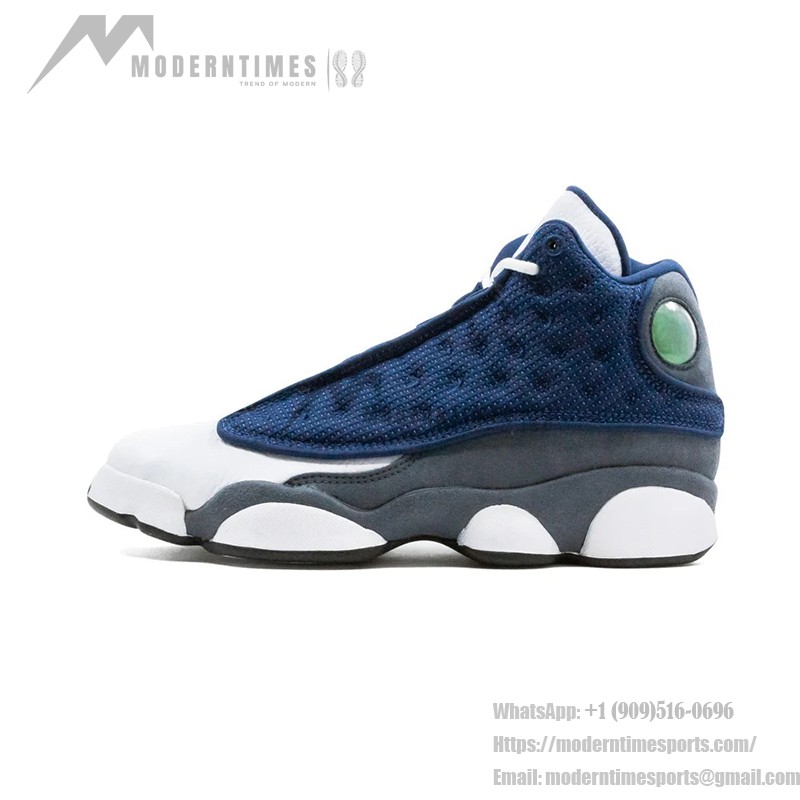 Air Jordan 13 レトロ 414571-404 - フリント クラシックスニーカー(グレー、ホワイト、ブルー) Air Jordan 13 レトロ 414571-404 - フリント配色(グレー、ホワイト、ブルー)