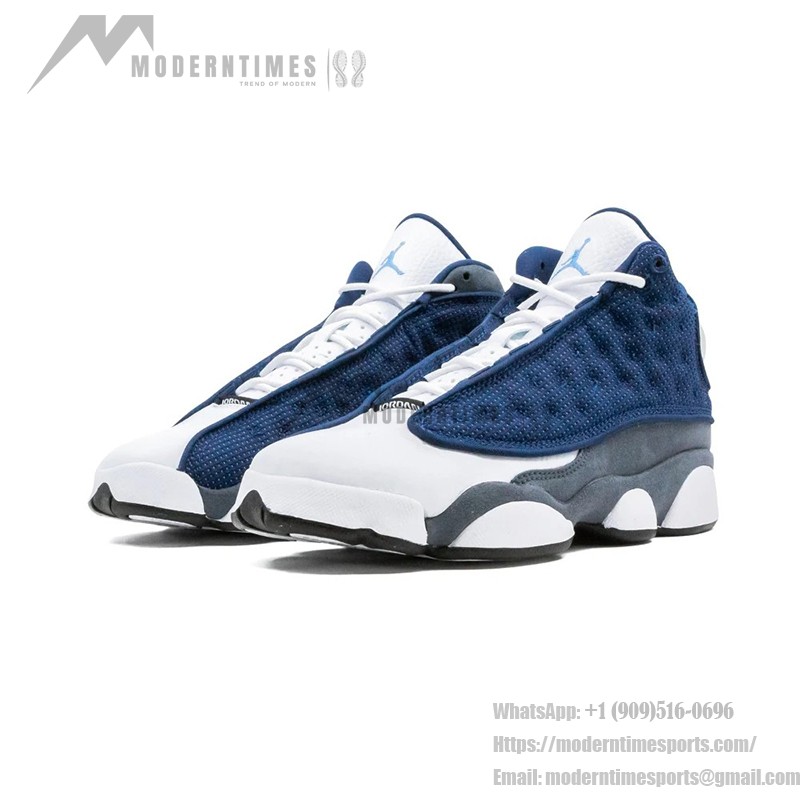Air Jordan 13 レトロ 414571-404 - フリント クラシックスニーカー(グレー、ホワイト、ブルー) Air Jordan 13 レトロ 414571-404 - フリント配色(グレー、ホワイト、ブルー)