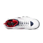 Air Jordan 7 Retro Trainer "White" - ハイカットバスケットボールシューズ Air Jordan 7 Retro Trainer "White" CZ0789-105 ホワイトハイカットシューズ レッドとブルーのアクセント