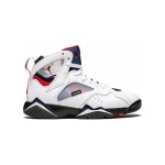 Air Jordan 7 Retro Trainer "White" - ハイカットバスケットボールシューズ Air Jordan 7 Retro Trainer "White" CZ0789-105 ホワイトハイカットシューズ レッドとブルーのアクセント