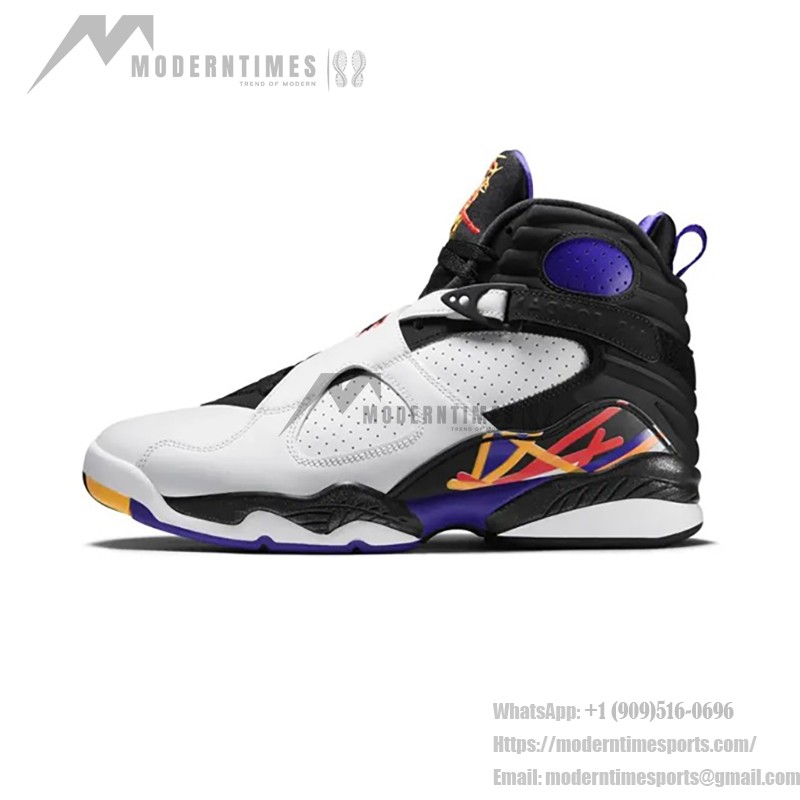 Air Jordan 8 Retro "Three-Peat" 305381-142 スニーカー Air Jordan 8 Retro "Three-Peat" ホワイト・ブラック・パープル・ゴールドスニーカー