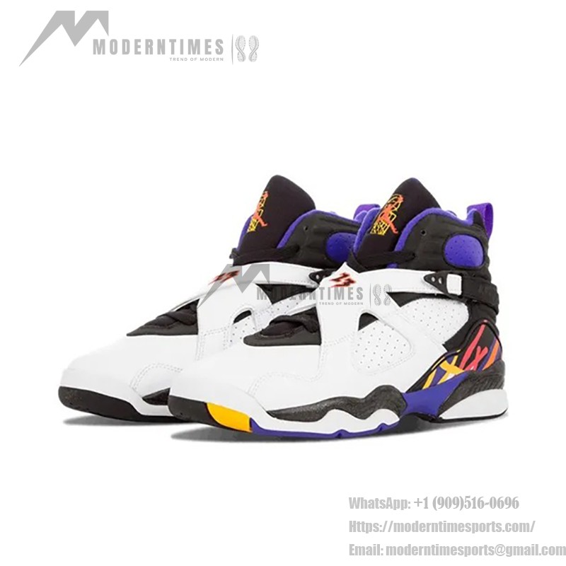 Air Jordan 8 Retro "Three-Peat" 305381-142 スニーカー Air Jordan 8 Retro "Three-Peat" ホワイト・ブラック・パープル・ゴールドスニーカー