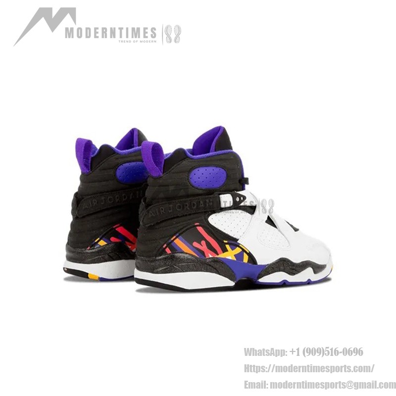 Air Jordan 8 Retro "Three-Peat" 305381-142 スニーカー Air Jordan 8 Retro "Three-Peat" ホワイト・ブラック・パープル・ゴールドスニーカー