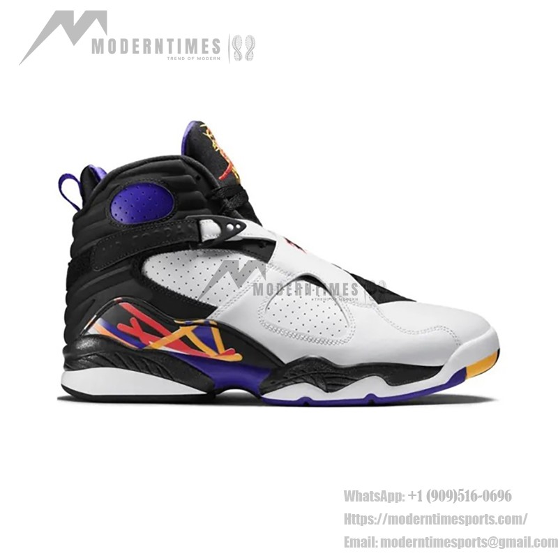 Air Jordan 8 Retro "Three-Peat" 305381-142 スニーカー Air Jordan 8 Retro "Three-Peat" ホワイト・ブラック・パープル・ゴールドスニーカー
