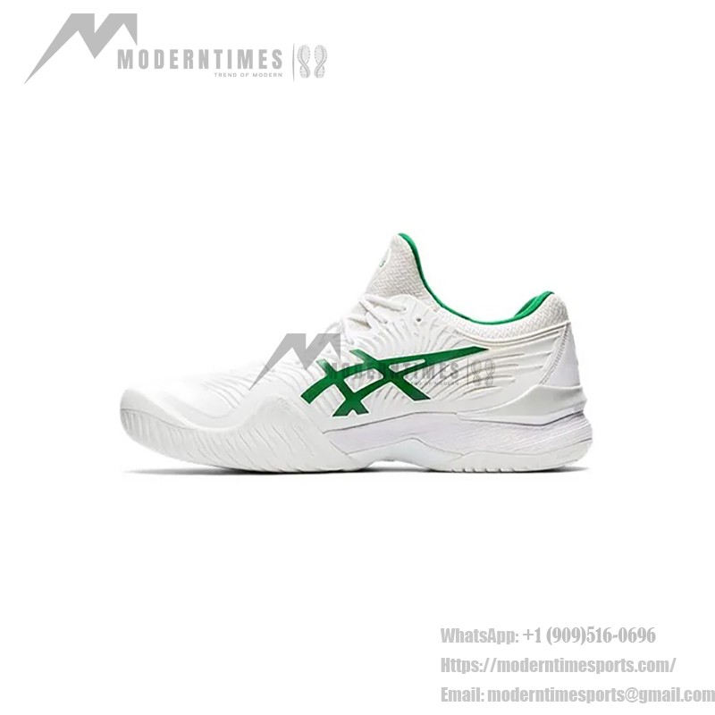 ASICS Court FF Novak 1041A089-100 テニスシューズ ホワイトグリーン 高性能 ASICS Court FF Novak テニスシューズ ホワイトグリーン クラシックデザイン 1041A089-100