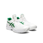 ASICS Court FF Novak 1041A089-100 テニスシューズ ホワイトグリーン 高性能 ASICS Court FF Novak テニスシューズ ホワイトグリーン クラシックデザイン 1041A089-100