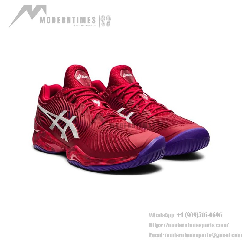 ASICS Court FF Novak 1041A089-605 テニスシューズ クランベリーレッド 高性能 ASICS Court FF Novak テニスシューズ クランベリーレッドデザイン 1041A089-605