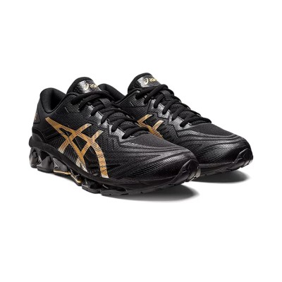 ASICS Gel-Quantum 360 7 1201A481-002 ブラックゴールド フルGELクッションランニングシューズ ラグジュアリーとパフォーマンスの融合