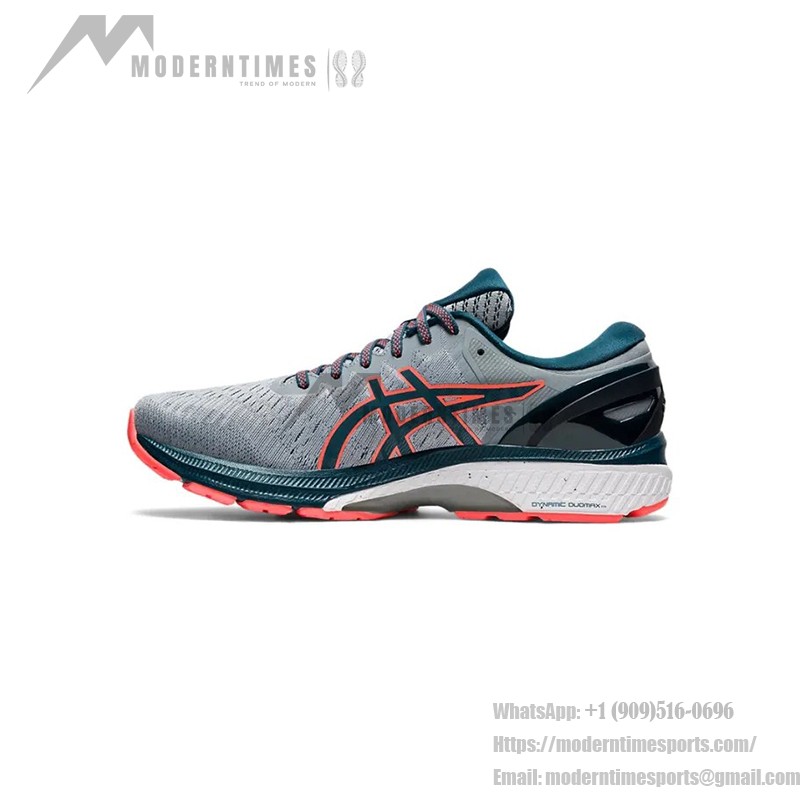 ASICS Gel-Kayano 27 安定性ランニングシューズ 軽量快適 ASICS Gel-Kayano 1011A835-021 27 安定性ランニングシューズ グレー・ブルーデザイン