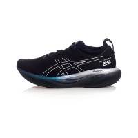 ASICS Gel-Nimbus 25 1012B435-001 Men's Running Shoes - High Performance Lightweight Cushioning Design in Black, White, and Blue