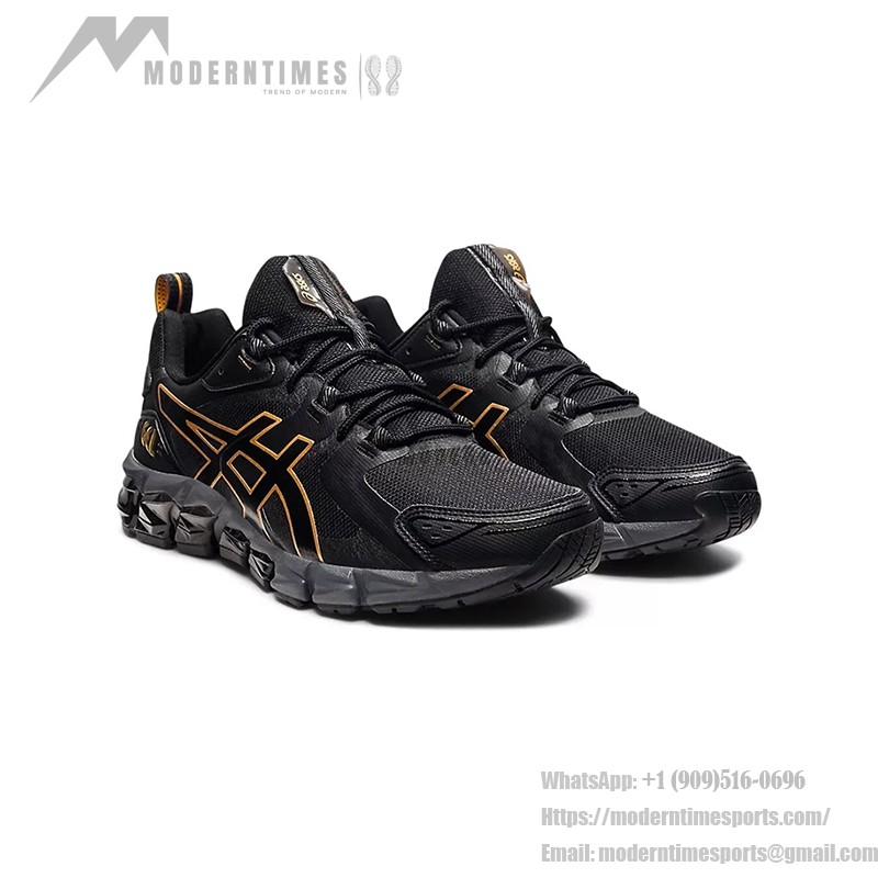 ASICS Gel-Quantum 180 メンズスニーカー 衝撃吸収 ブラックゴールド ASICS Gel-Quantum 180 1201A466-001 メンズスニーカー ブラックゴールドデザイン
