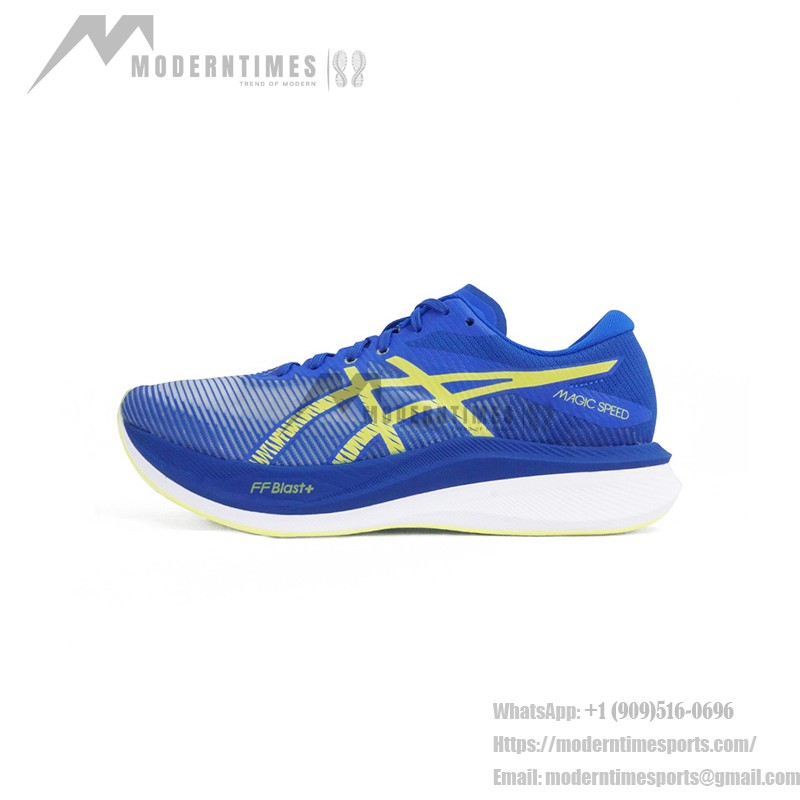 ASICS Magic Speed 3 1011B704-400 メンズレーシングシューズ ASICS Magic Speed 3 1011B704-400 メンズランニングシューズ(ロイヤルブルーとネオンイエロー)