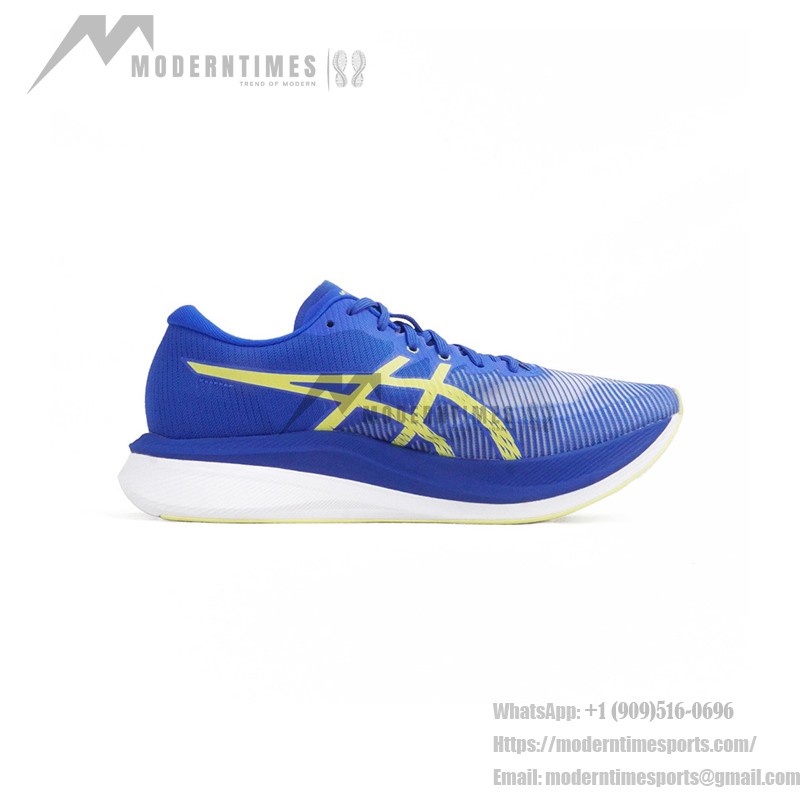 ASICS Magic Speed 3 1011B704-400 メンズレーシングシューズ ASICS Magic Speed 3 1011B704-400 メンズランニングシューズ(ロイヤルブルーとネオンイエロー)