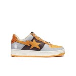BAPE STA Low グレー&オレンジ スニーカー 1H70191002-ORG 鮮やかなオレンジスターが特徴のBAPE STA Low グレー&オレンジ スニーカー