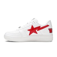 BAPE STA Low Shark ホワイト＆レッド スニーカー 1F30291002｜アイコニックなストリートウェア スタイル