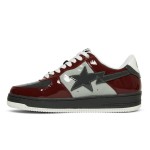 BAPE Bapesta 2 ブリックレッド&グレー パテントレザー スニーカー BAPE Bapesta 2 ブリックレッド&グレー パテントレザー スニーカー 1I80191006-GYXRD - アイコニックなストリートウェアデザイン
