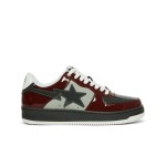 BAPE Bapesta 2 ブリックレッド&グレー パテントレザー スニーカー BAPE Bapesta 2 ブリックレッド&グレー パテントレザー スニーカー 1I80191006-GYXRD - アイコニックなストリートウェアデザイン