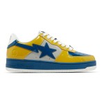 BAPE Bapesta 2 イエロー&ブルー スニーカー 1I80191006-GYXYE BAPE Bapesta 2 イエロー&ブルー パテントレザー スニーカーの鮮やかなデザイン。