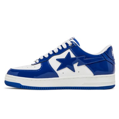 BAPE Bapesta 5 Royal Blue 1I70191022-BLU | ブルー＆ホワイトのアイコニックなパテントレザースニーカー