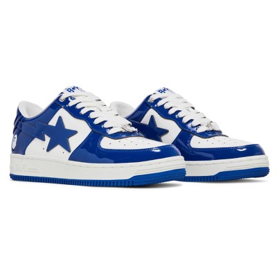 BAPE Bapesta 5 Royal Blue 1I70191022-BLU | ブルー＆ホワイトのアイコニックなパテントレザースニーカー