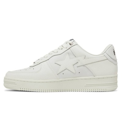 BAPE Bapesta 6 White 1J30191013-WHT | ミニマルなオールホワイトのアイコニックスニーカー