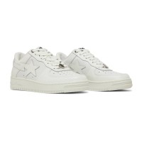 BAPE Bapesta 6 White 1J30191013-WHT | ミニマルなオールホワイトのアイコニックスニーカー