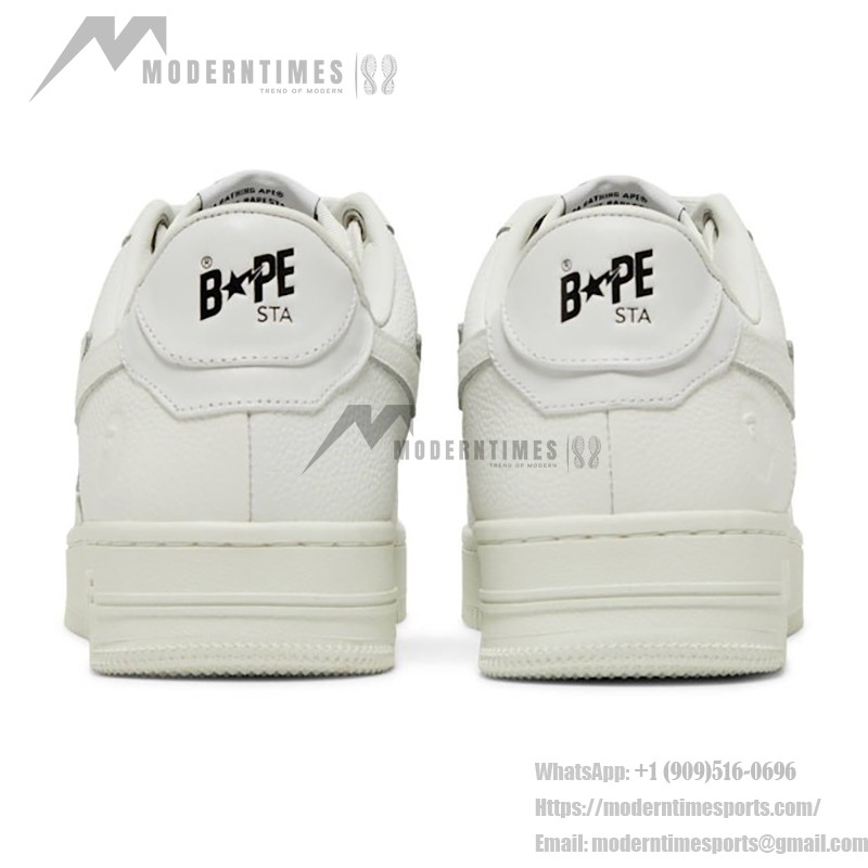 BAPE Bapesta 6 White | ミニマルなアイコニックスニーカー BAPE Bapesta 6 ホワイトレザースニーカー