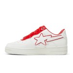 BAPE Bapesta 8 M1 ホワイト&レッド | アイコニックスニーカー BAPE Bapesta 8 M1 ホワイト&レッド レザースニーカー