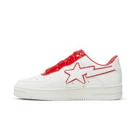 BAPE Bapesta 8 M1 White Red 1J30191017-RD | アイコニックなホワイト＆レッドのストリートウェアスニーカー