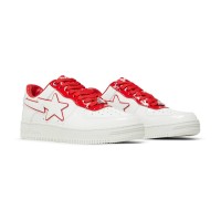 BAPE Bapesta 8 M1 White Red 1J30191017-RD | アイコニックなホワイト＆レッドのストリートウェアスニーカー