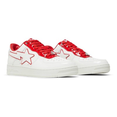 BAPE Bapesta 8 M1 White Red 1J30191017-RD | アイコニックなホワイト＆レッドのストリートウェアスニーカー