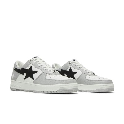 BAPE Bapesta Low M2 White Grey 1H70191002-WHT | ホワイト、グレー、ブラックのアイコニックなロートップスニーカー