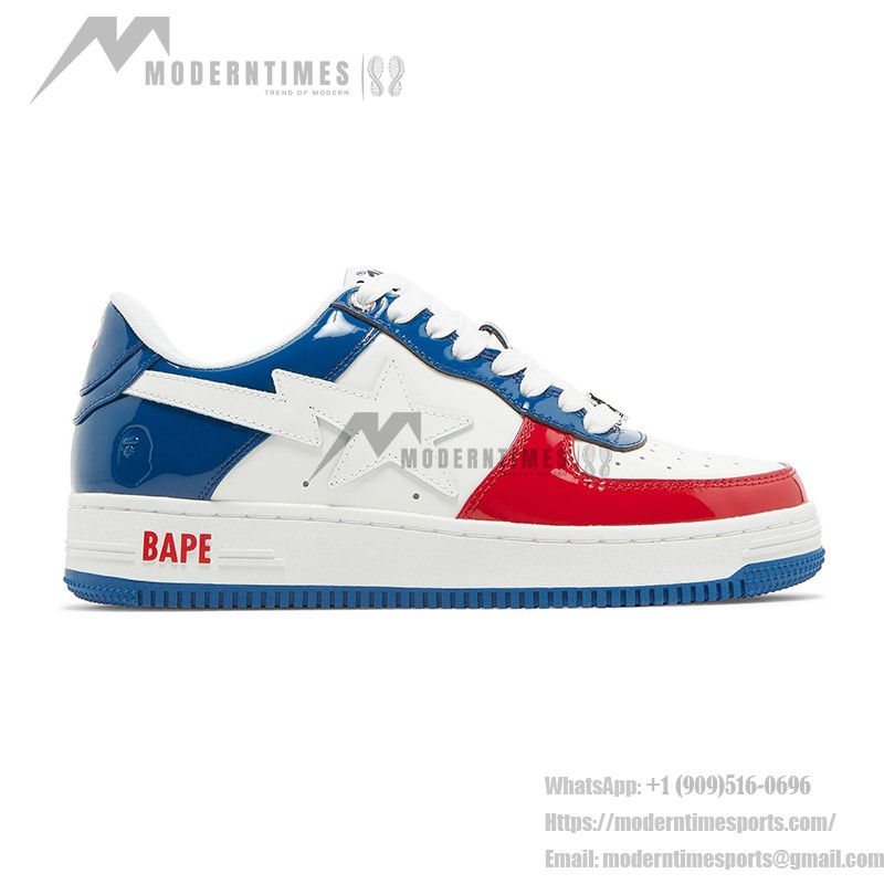 BAPE Bapesta M1 France | アイコニックなトリコロールスニーカー BAPE Bapesta M1 France 赤・白・青のパテントレザースニーカー