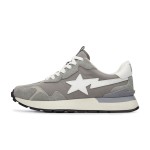BAPE Roadsta Express グレー | レトロ風ランニングスニーカー BAPE Roadsta Express グレースエードとファブリックのランニングスニーカー