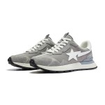 BAPE Roadsta Express グレー | レトロ風ランニングスニーカー BAPE Roadsta Express グレースエードとファブリックのランニングスニーカー