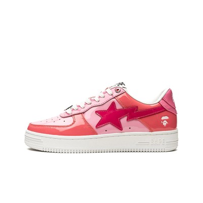 BAPE Bapesta Color Camo Combo Pink 1FWH201046-PNK | 華やかでビビッドなピンクのパテントレザースニーカー