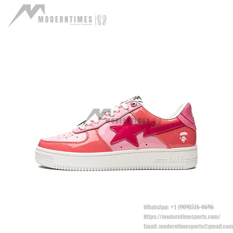 BAPE Bapesta Color Camo Combo ピンク | ビビッドなピンクスニーカー BAPE Bapesta Color Camo Combo ピンク パテントレザースニーカー
