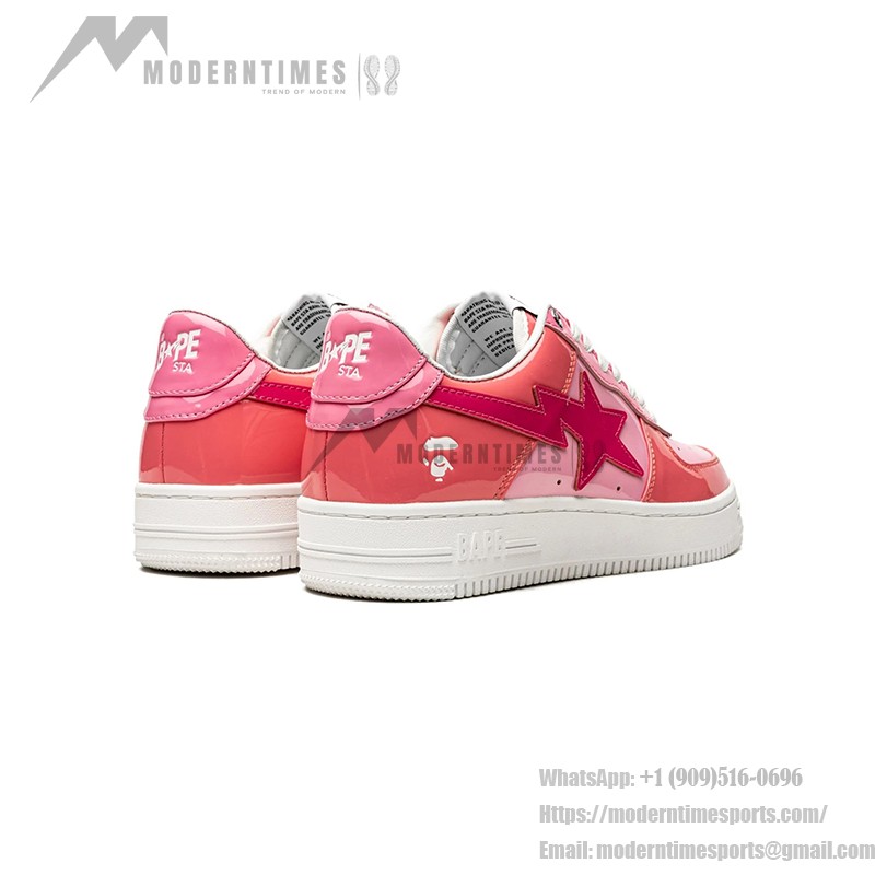 BAPE Bapesta Color Camo Combo ピンク | ビビッドなピンクスニーカー BAPE Bapesta Color Camo Combo ピンク パテントレザースニーカー